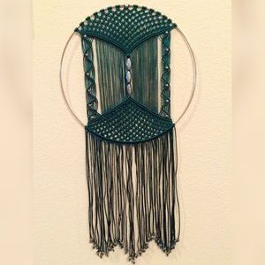 Green Macrame Dreamcatcher Wall Decor
